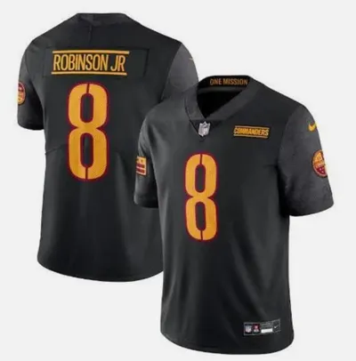 Brian Robinson Commanders Black Limited Jersey