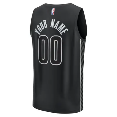 Brooklyn Nets Black Custom Swingman Jersey - Statement Edition