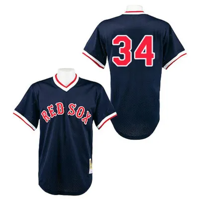 David Ortiz #34 Boston Red Sox Throwback Pullover Limited Jersey - Navy