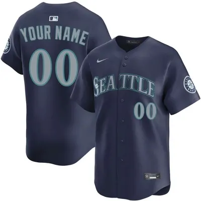Seattle Mariners Custom Away Limited Jersey - Navy