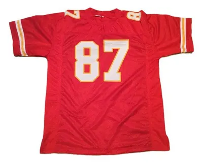 Travis Kelce Custom Unsigned Red Limited Jersey